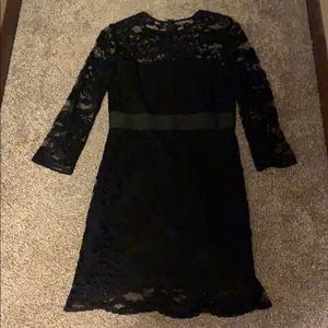 BB Dakota black lace long sleeve cocktail dress